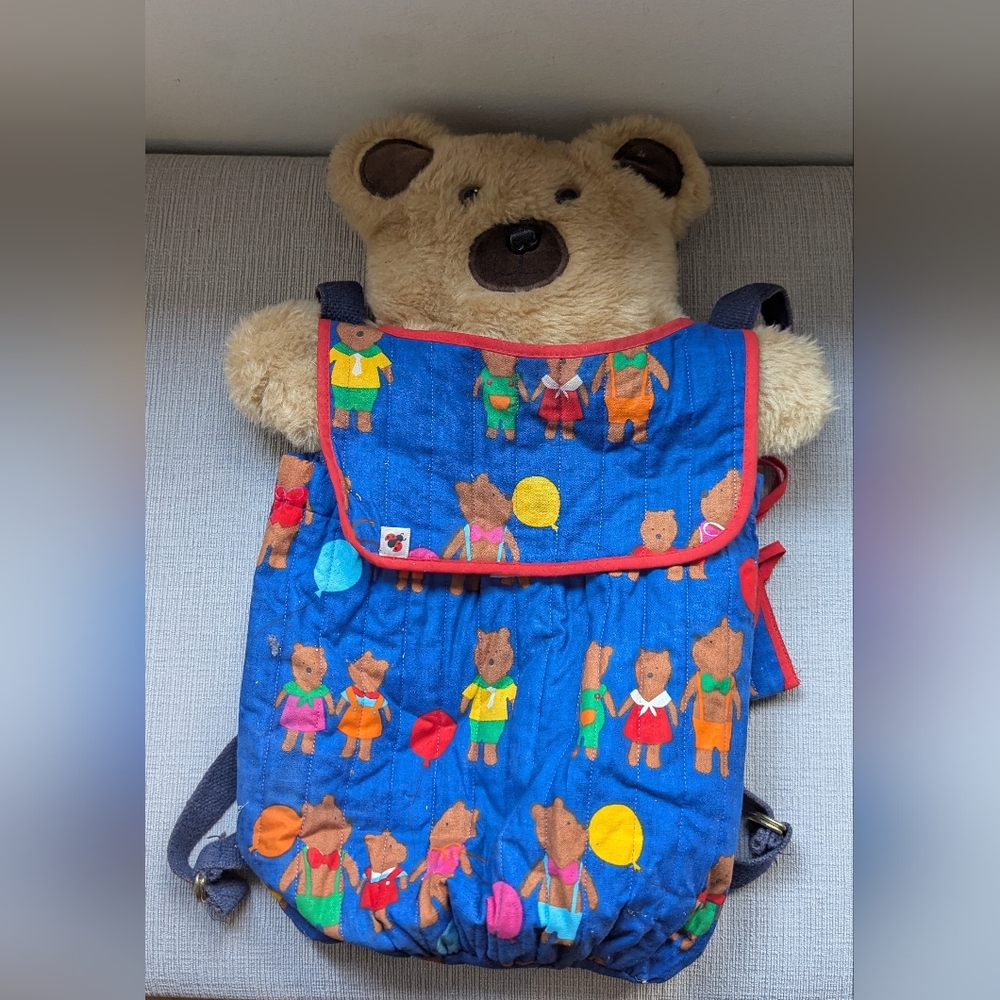 Colorful Bear Print Backpack